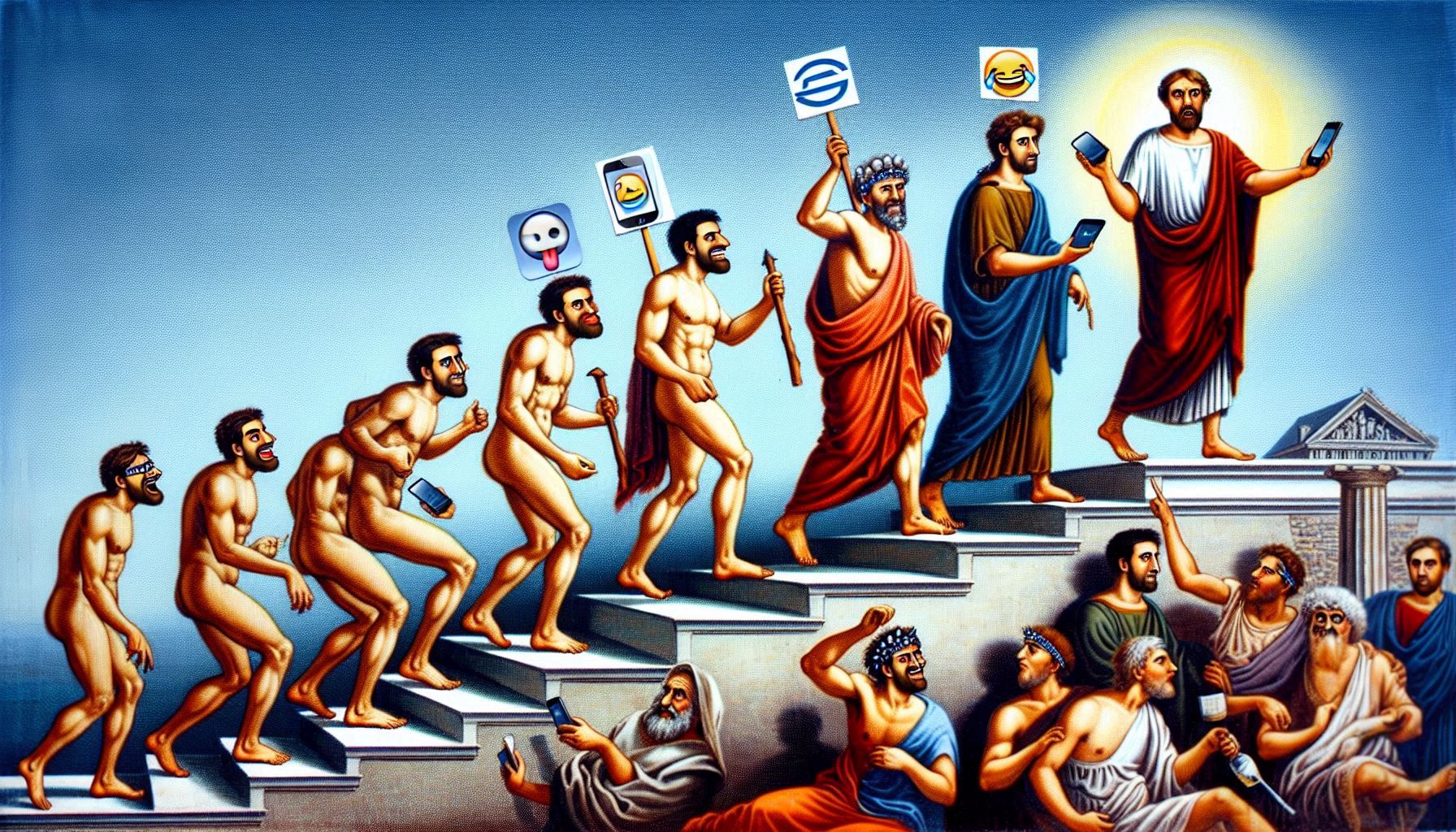 Historical Evolution of Memes: From the Greeks to the Romans