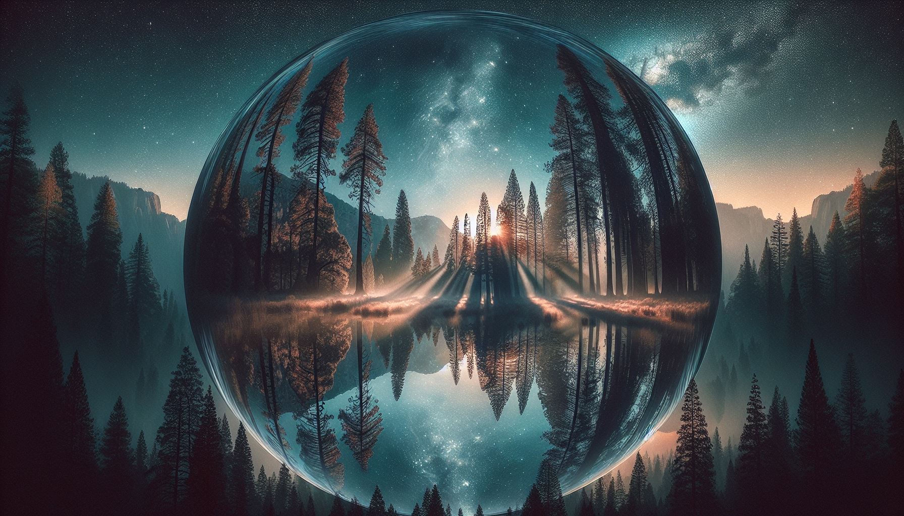 Reflections of Pine Shadows: The Celestial Mirror