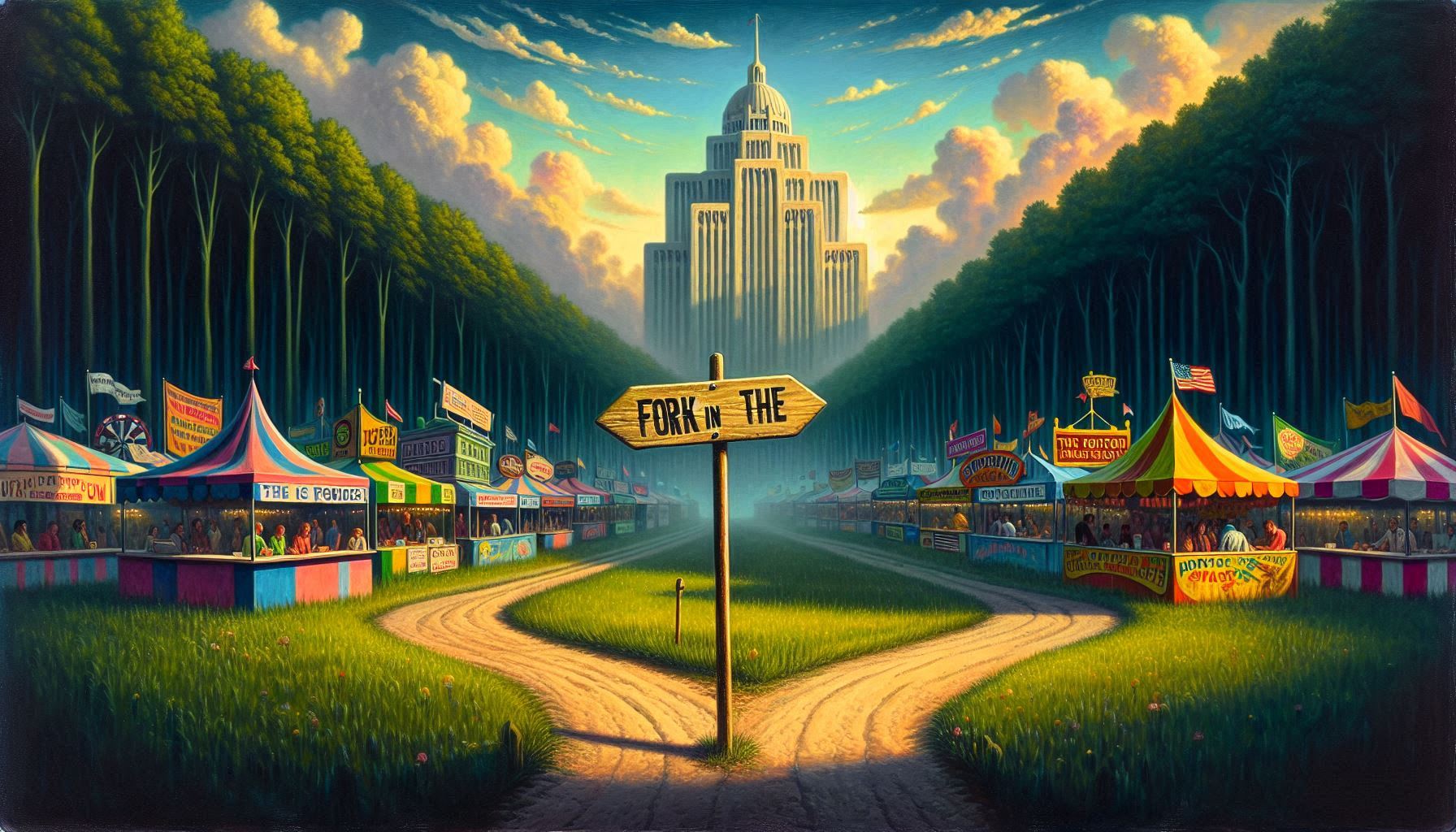 Fork in the road satire